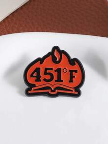 1pc 451 Book Flame Enamel Needle Creative Fun Brooch Clothes Backpack Jewelry Gift For Friends Jewelry Gift - Multicolor - View 5