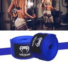 Boxing Karate Free Combat Wrist Bandage Soft Comfortable Hand Tissue Protection Training Gear - Blue - View 5