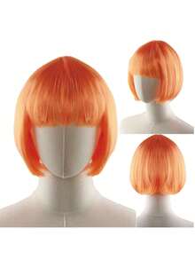 这款活力四射的波波头短假发，大胆前卫的彩色短假发，时尚的派对发型，适合女性，一年四季皆宜。它完美适用于圣诞派对、角色扮演、节日、生日、音乐节、聚会以及日常穿搭。它适合所有年龄段，也非常适合搭配其他节日服装。 - 彩色 - 查看 6