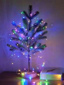 أضواء سلك نحاسي LED بطول 100 سم، أضواء زهور متعددة الوظائف وملونة إبداعية جديدة لتزيين الكيك والستائر والأعياد والديكور الفلورسنت