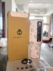 hydrojug Limited Edition Traveler 32oz/40oz Water Bottle With Handle & Flip Straw - Fits In Cup Holder, Leak Resistant Tumbler-Reusable Insulated Stainless Steel - Gifts For Women & Men - WILD ROS - 查看 11