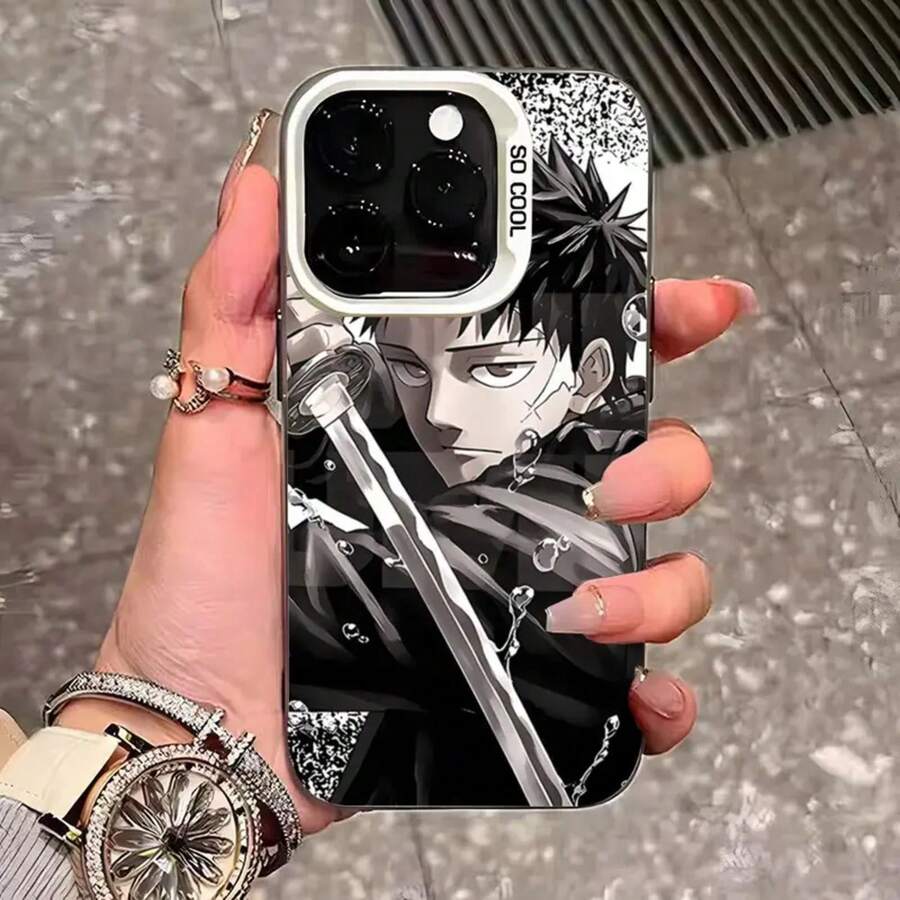 Funda de 'Kagura Bat' de Anime Genial, Compatible con 17 Pro Max, 16 Pro Max, 15, 14, 13, 11, 12, 11 Plus, Color Plata, Teléfono 17 Air, Galaxy S22, S23, S24, S25 Plus Ultra - Z4 - Ver 1