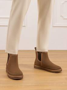 Men's FuzzyGo Winter Boots Rugged Suede Leather Warm Insulated Chelsea Snow Boots Outdoor Comfort