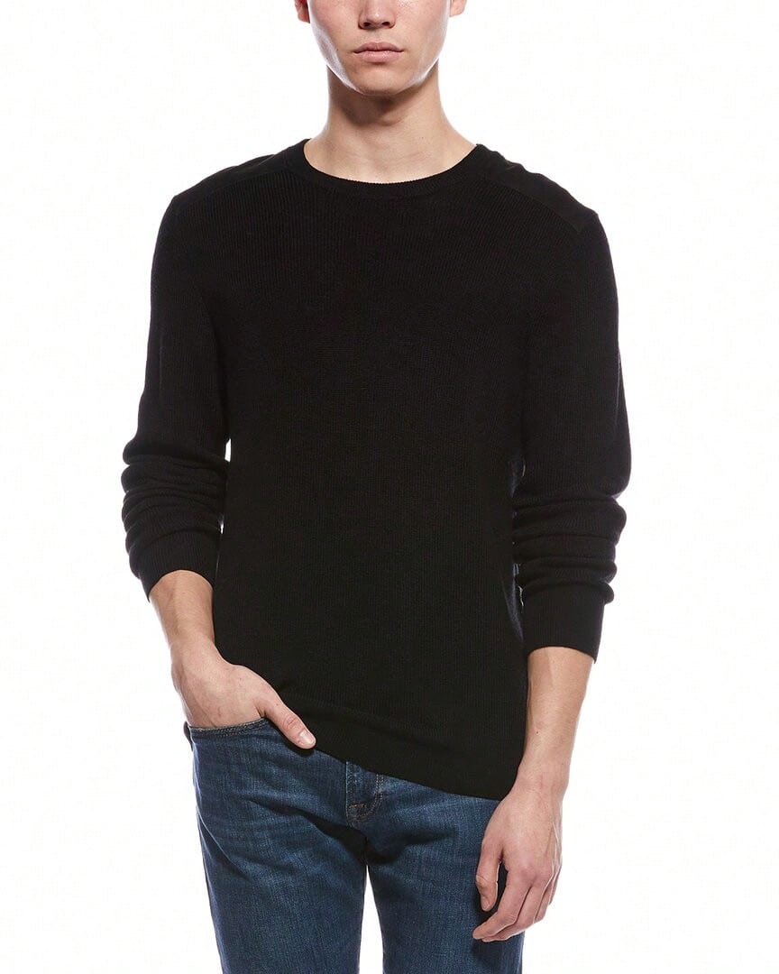 Bruno Magli Merino Wool Crewneck Sweater - 黑色 - 查看 1