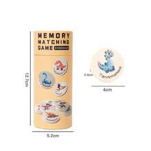 1 Set Children's Wooden Memory Matching Puzzle Game Set (4 Themes: Dinosaur/Number/Transportation/Animal) - Parent-Child Interactive Early Education Toy, Gift For Boys & Girls, Fun Thinking Training Tabletop Game, Children Interactive Game - Multicolor - View 4