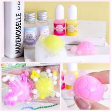 Bộ dụng cụ tự làm đồ chơi đàn hồi chậm 19 món - Bao gồm khuôn hình rùa, silicon trong suốt (30ml) và 3 màu sơn | Lý tưởng cho người mới bắt đầu - Nhiều màu - Xem 4