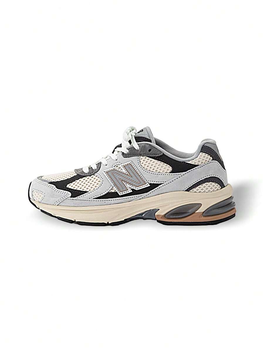 New Balance Zapatillas deportivas 2010T con absorción de sudor, transpirables, ligeras, sólidas, versátiles y fáciles de lavar para adultos en color gris y naranja - Gris/Beige - Ver 1