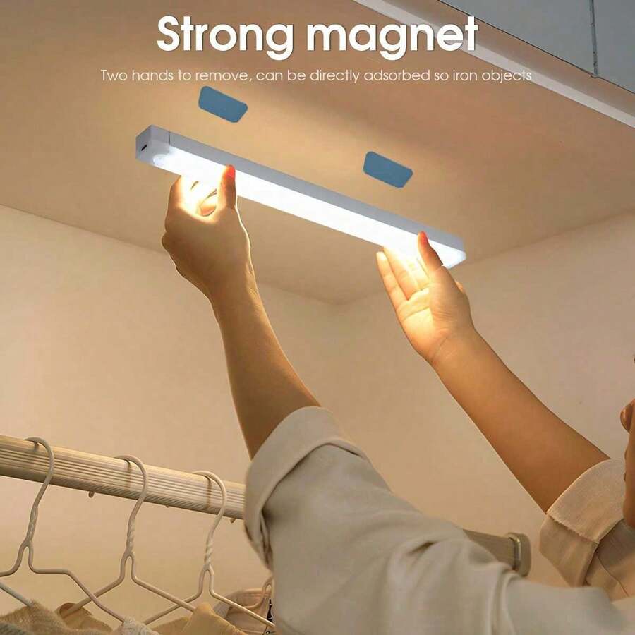 1个30厘米暖光无线LED夜灯，可充电，磁吸式人体感应灯，适用于衣柜、厨房、卧室、楼梯等场所。 - Multicolor - 查看 1