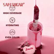 SAM SUGAR Aceite labial 3D en forma de corazón, brillo labial hidratante para difuminar las líneas de los labios, esencia de tinte líquido labial con infusión de agua, apto para todos los tonos de piel, excelente regalo para las fiestas - Multicolor - Ver 9