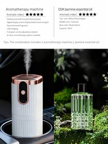 1 máy khuếch tán tinh dầu điện màu trắng, thích hợp sử dụng tại nhà, xe hơi, khách sạn, có thể treo tường/để bàn, 5 chế độ hoạt động, sạc USB, 6 lựa chọn tinh dầu. Thích hợp cho ô tô, nhà ở, phòng khách, phòng ngủ chính và văn phòng. Cung cấp nhiều tùy chọn bộ sản phẩm (Tùy chọn: 1/2/3 chai tinh dầu + 1 máy khuếch tán) để lấp đầy căn phòng bằng hương thơm. - trắng - Xem 25