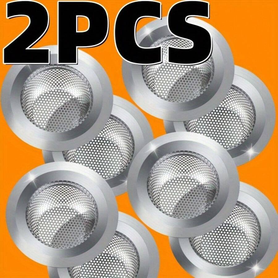 1pc Stainless Steel Kitchen Sink Strainer - 4.5 Inch Wide Rim, Rust-Resistant Food Waste Collector, Easy To Clean, Fits Drain Filter - Multicolor - View 1