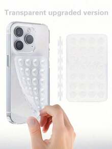 1/4pcs Silicone Suction Cup Phone Holder, 28 Independent Suction Cups Reusable Double-Sided Stand, Silicone Phone Grip, Suction Cup Phone Holder, Hands Free Phone Handle, Finger Ring Stand Compatible With Iphone & Android,It Is Suitable For Smooth Glass Back Cover Of Mobile Phone, Not For Rough Frosted Back Cover Of Mobile Phone,Suitable For Makeup, Fitness, Shower, Car And Kitchen Use