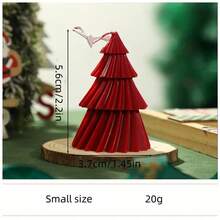 1pc 4-Tier Christmas Tree Shaped Candle, Scented Candle Decor For Birthday Party, Home Tabletop, Large/Medium/Small Size Candle, Holiday Gift - Multicolor - View 10