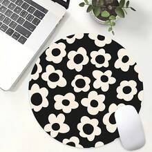 圆形花卉图案鼠标垫 - 底部采用防滑橡胶材质，尺寸为 20 x 20 厘米，适用于办公室和家庭，尤其适合女性和女孩使用，单片重量为 47 克。 - 彩色 - 查看 8