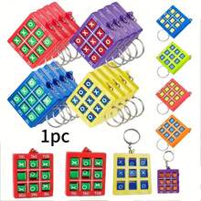 10个井字棋钥匙扣，适合青少年派对礼物、桌面游戏、井字棋游戏棋盘配件、生日派对和包包挂饰，趣味百搭，便携玩具，新奇玩具，适合游戏礼物、桌面游戏配件、女士配件、男士配件、节日礼物、圣诞礼物、派对游戏、互动游戏、旅行游戏、返校礼物 - 彩色 - 查看 10