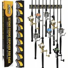 Fishing GripLock Vertical Fishing Rod Rack U2013 Wall - Mounted Fishing Rod Holder Garage U2013 Stores To 9 Rods Or Combos U2013Space - Saving Durable Fishing Rod Holders Serious Anglers