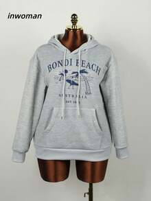 Fall Clothes For Women Back To School Oversized Women Grey Hoodies Long Sleeves Sweatshirts Sweat Cute Hoodies