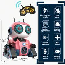 智能机器人玩具，自动演示和手势控制，头部和手臂灵活运动，可跳舞，适合3岁以上儿童，男孩女孩皆宜。 - 彩色 - 查看 13