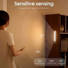 1个30厘米暖光无线LED夜灯，可充电，磁吸式人体感应灯，适用于衣柜、厨房、卧室、楼梯等场所。 - Multicolor - 查看 8