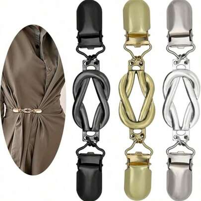 1/3 Pieces Vintage Jumper Clips, Cardigan Clips, Cardigan Clips, Cinch Clip For Dresses & Trousers, Decorative Dress Clips For Women, Retro Swirl Clips Scarf Buckle For Women