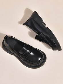 Kids Loafers Shoes Boys Girls Classic Slip On Dress Shoes Thick Sole School Uniform Flats