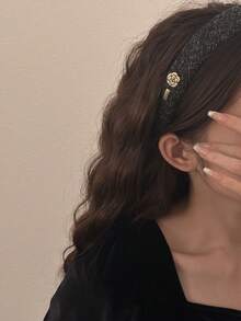 3件/1件装女士复古格子拼接布艺发箍，高冠海绵发圈头饰，适合户外、秋冬季节佩戴，女士发带发饰头饰 - 彩色 - 查看 3