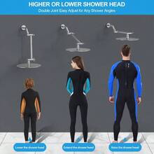 Shower Extension Arm 11 Inch, Adjustable Shower Arm Extension, Solid Stainless Steel Shower Extender ShowerHead, Showerhead Extender With Universal Connection - Mạ crôm bóng + 11 inch - Xem 2