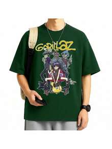 T-Shirt Rock Band International Music Unisex Male Female 100% Cotton Premium Top Streetwear Launch Immediate Shipping Various Colors!! Plus Size - 軍綠色 - 查看 1
