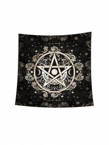 1 Piece, Altar Cloth, Tarot Table Cover, Starry Sky 12 Constellations Love Career Oracle Card Tablecloth, Moon Tarot Tablecloth, Crystal Decoration Divination Witchcraft, Astrology Supplies