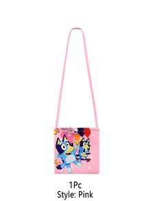 Bluey 1 szt. Niebieska torba na ramię, śliczna niebieska rodzinna torba na klatkę piersiową, lekka torba na ramię z kreskówkowym wzorem prezent