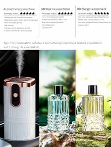 1 máy khuếch tán tinh dầu điện màu trắng, thích hợp sử dụng tại nhà, xe hơi, khách sạn, có thể treo tường/để bàn, 5 chế độ hoạt động, sạc USB, 6 lựa chọn tinh dầu. Thích hợp cho ô tô, nhà ở, phòng khách, phòng ngủ chính và văn phòng. Cung cấp nhiều tùy chọn bộ sản phẩm (Tùy chọn: 1/2/3 chai tinh dầu + 1 máy khuếch tán) để lấp đầy căn phòng bằng hương thơm. - trắng - Xem 14