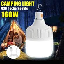 Camping Light LED Bulb 3 Lighting Modes USB Rechargeable Hanging Tent Light Portable Emergency Light Outdoor Bulb Suitable For Camping, Garden, BBQ, Power Outage - Multicolor - View 6