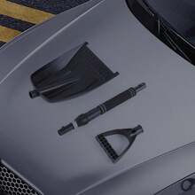 Set de lopată de zăpadă de iarnă cu instalare detașabilă, lopată împingătoare de zăpadă groasă, răzuitor de zăpadă auto - Negru - Vizualizare 2