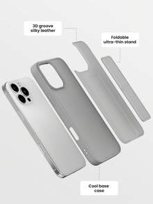 13/11 Kickstand Phone Case, Compatible With IPhone 16 Pro Max Kickstand Phone Case, Cool Apple 17 Pro Max Foldable Kickstand Phone Case, Shockproof Phone Case, Galaxy S25 FE Fashion Kickstand Phone Case, Galaxy A17/A07/A56/A16/A55 Phone Accessories, Hybrid 16/16e Phone Case, Redmi 15C Phone Case - Grey - View 5