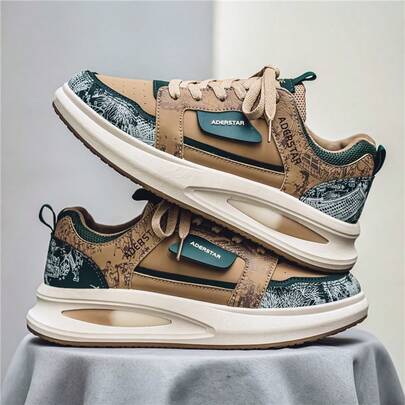 scarpi sportivi casual da donna, nuove scarpe sportive a punta tonda basse, comode e adatte streetwear, per primavera/autunno