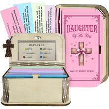 Unique Emotional Prayer Card Holder For Encouragement, Comfort & Reflection With Color-Coded Sentiment System - Artisanal Wooden Keepsake Note Box Designed - Green - (son) - View 9