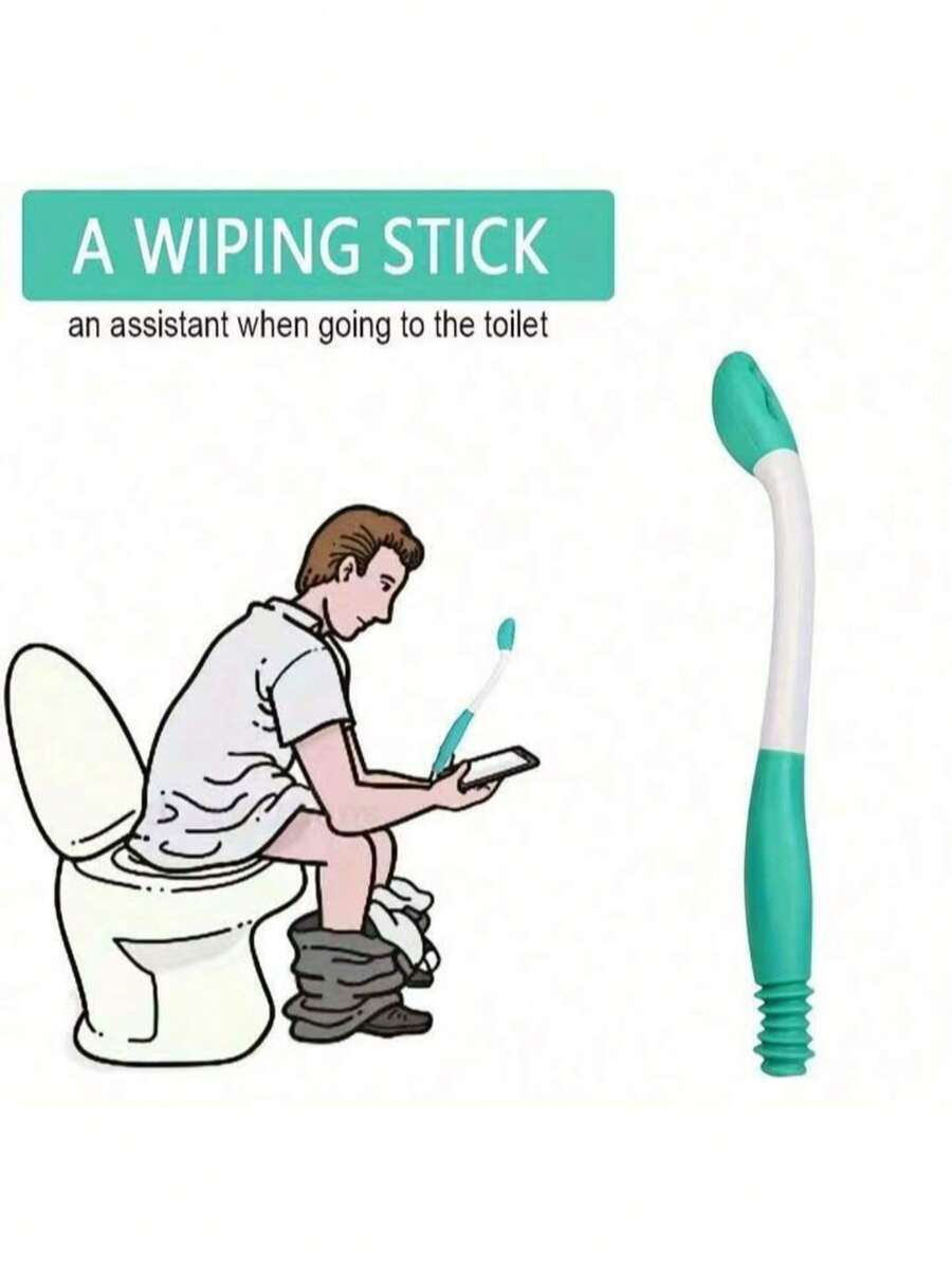 Toilet Aids For Wiping - 15" Long Reach Comfort Butt Wiper Tools - Bathroom Bottom Buddy Wiping Self Assist For Disabled,Elderly,Pregnant,Overweight People And Back Surgery Recovery - Multicolor - View 1