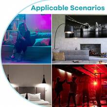 25W LED Smart Bulb RGB With Remote Control E27/E26 Colorful Indoor 220V/110V Multi-Color Changing Dimmable Recessed Ceiling 5W Bedroom Holiday Night Decoration 15W 4 Flashing Modes Party Bar Spotlight 20W Living Room Gaming Backlight Atmosphere Light 10W - RGB Bulb-with 24key Remote(E27/E26) - View 12