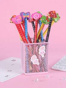 Cartoon Cute Pencil With Eraser, Creative Children's Pencil, Elementary Student Writing Pen, Student Creative Gift