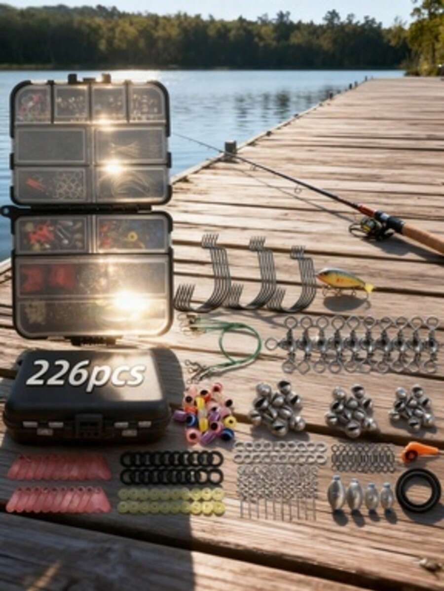 DaBen Fishing Lure Set 26/84/78/138/284pcs Soft Hard Baits Metal Jig Spoon Gear Layered For Bass Pike Crankbait Tackle Accessories