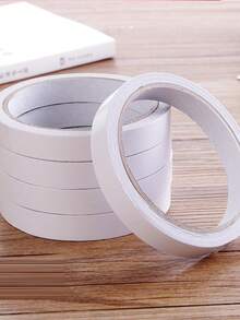 12卷双面胶带家用强力自粘贴纸适用于DIY气球装饰配件白色强力纸白色透明双面胶带适用于办公室学习礼物返校 - 彩色 - 查看 8