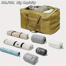 60/90L Outdoor Camping Multifunctional Storage Bag, Large Capacity Travel Organizer Bag, Outdoor Camping Tent Sleeping Bag Handbag, Sports Duffel Bag - Multicolor - View 5