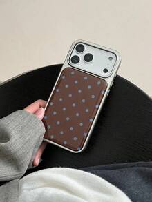 小众高端复古琥珀色手机壳带支架，兼容 16 Pro Max、新款Apple 15、14/13全包软壳，防摔保护套，兼容、安卓手机，生日礼物，送给家人、朋友，夏季浴室厨房礼物，生日手机支架，手机配件，强力承重 - 棕藍色 - 查看 3