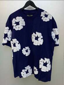 Foam Donut Printed Kapok Short-Sleeved Casual T-Shirt Cover For Men WomenNew Style - Hải quân - Xem 2