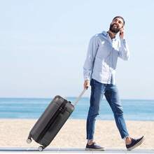 Travel Suitcases, Medium 68cm Suitcase, Travel Trolley, Rigid And Lightweight ABS Travel Suitcase With Telescopic Handle, 4 Double Wheels, 68 X 45 X 26 Cm, Durable, Travel Luggage - Dark Grey - View 5