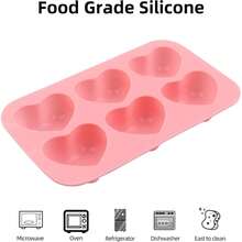 Heart Silicone Molds 1PC Valentine's Heart Chocolate Molds For Candy Ice Cube Resin Soap Jelly(Medium 1.8inch)