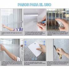 EstiloNEWYOUTH 60X400CM PelíCula Para Vidriera Cuadrada 3D Pegatina Removible Para Ventana De Privacidad Pegatina No Adhesiva Para Ventana De Privacidad Bloqueador UV No Adhesivo Para Oficina En CasaVersióN Mejorada - 1 - Ver 7