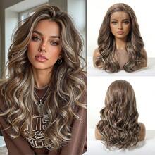 13*4 HD Lace Wig Fashion And Halloween Wacky 16-Inch Long Curly Hair 13*4 HD Lace Area Without Bangs Heat-Resistant Synthetic Hair,For Daily Wear, Parties, Halloween & Cosplay