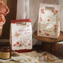 4个蝴蝶玫瑰糖果礼盒，高品质创意纸袋，适用于生日、情人节、派对、婚礼回礼、毕业礼物包装 - 彩色 - 查看 5