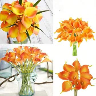 Artificial Latex Fake Flowers 20/10/5pcs White Real Touch For Wedding Bridal Bouquets Home Table Flowers Decorations Accessories